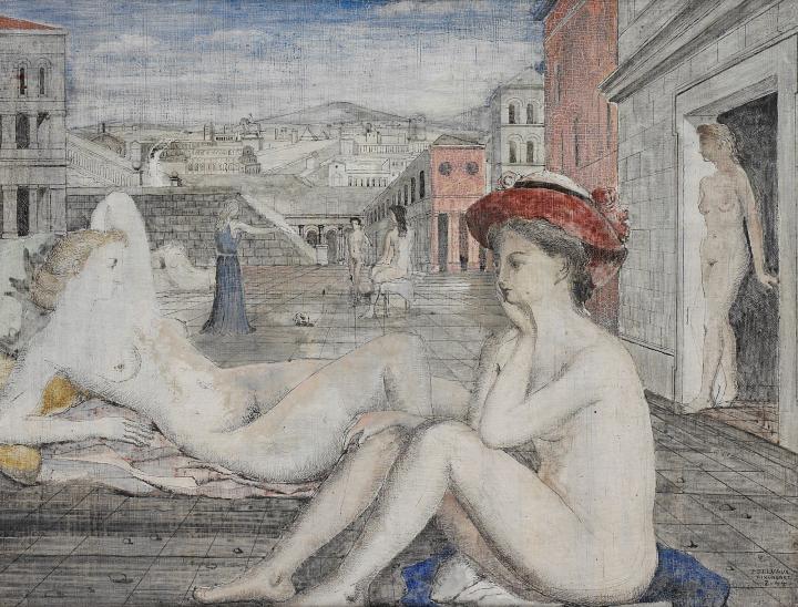 Nude women or an ancient landscape