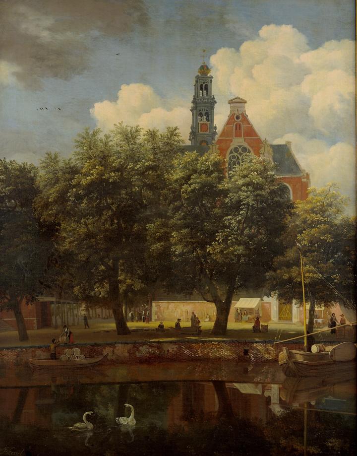 View of the Keizersgracht and the Westerkerk in Amsterdam